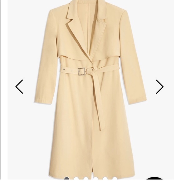Danielle Bernstein weworewhat Long trench coat in taupe - Picture 4 of 9